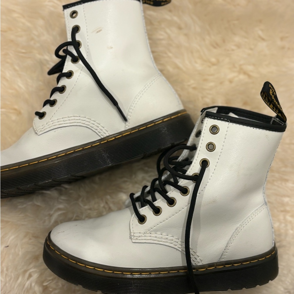 Dr. Martens white combat boot